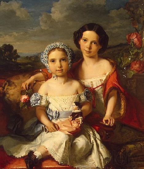 Vital Jean De Gronckel Portrait of Two Children